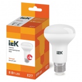 Лампа светодиодная ИЭК ECO R63 8W 3000K 230V E27 ИЭК рефлектор теплый свет