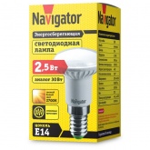 Лампа светодиодная Navigator 94 261 NLL-R39-2.5-230-2.7K-E14 2.5W 2700K 230V 180Lm теплый свет