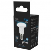 Лампа светодиодная Gauss LED R39 4W 6500K 220V Е14 370Lm холодный свет