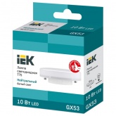 Лампа светодиодная таблетка ИЭК ECO T75 10Вт 4200K 220В GX53 холодный свет