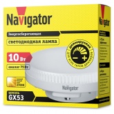 Лампа светодиодная таблетка Navigator 61 631 NLL-GX53-10-230-2.7K-DIMM 10W 2700K 220V теплый свет