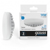 Лампа светодиодная таблетка Gauss Elementary 14W 6500K 230V GX70 1300Lm дневной свет