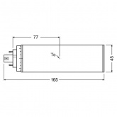 Лампа компактная светодиодная Osram DULUX T/E 42 LED 20W/830 3000K HF GX24q-4 (ЭПРА-220V)