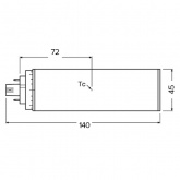 Лампа компактная светодиодная Osram DULUX T/E 26 LED 10W/830 3000K HF GX24q-3 (ЭПРА-220V)