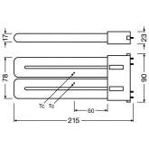 Лампа компактная светодиодная Osram DULUX F 36 LED 18W/830 3000K 2G10 2250lm (ЭмПРА-220V)