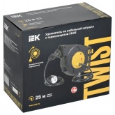 Катушка ИЭК Twist УК25 1место 2P+PE/25м+2м 3х1,5мм2 автосмотка