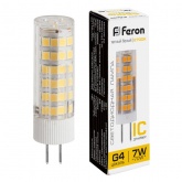 Лампа светодиодная Feron LB-433 7W 2700K 220V G4 теплый свет