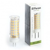 Лампа светодиодная Feron LB-434 9W 4000K 220V G4 холодный свет