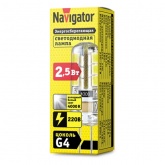 Лампа светодиодная Navigator 71 359 NLL-S-G4-2.5-230-4K 2.5W 4000K 220V силикон холодный свет