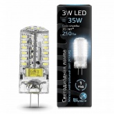 Лампа светодиодная Gauss Black G4 3W 4100K 230V 240lm силикон