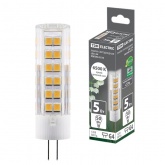 Лампа светодиодная TDM 5W AC/DC 6500K 12V G4 SMD 16х57мм