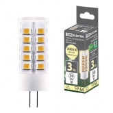 Лампа светодиодная TDM 3W AC/DC 3000K 12V G4 SMD 16x43мм