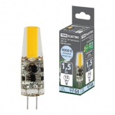 Лампа светодиодная TDM 1,5W AC/DC 4000K 12V G4 COB 9,5х36мм