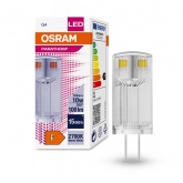 Лампа светодиодная Osram PARATHOM 10 0.9W/827 12V G4 100Lm d12x33mm