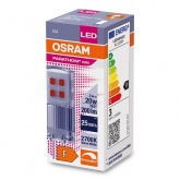 Лампа светодиодная Osram PARATHOM 20 2W/827 12V G4 DIM 200Lm d15x40mm