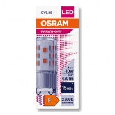 Лампа светодиодная Osram PARATHOM 40 4W/827 12V GY6.35 470Lm d18x50mm