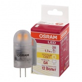 Лампа светодиодная Osram LED PIN 20 1,7W/827 200lm 12V G4 теплый свет