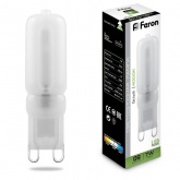 Лампа светодиодная капсула Feron LB-431 7W 4000K 230V G9 пластик холодный свет