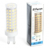 Лампа светодиодная капсула Feron LB-437 15W 6400K 230V G9 керамика дневной свет