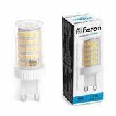 Лампа светодиодная капсула Feron LB-435 11W 6400K 230V G9 керамика дневной свет
