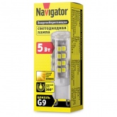 Лампа светодиодная капсула 71 266 NLL-P-G9-5-230-3K 5W 3000K 220V поликарбонат тепло-белый свет