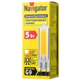 Лампа светодиодная капсула 61 491 NLL-G-G9-5-230-3K 5W 3000K 220V стекло тепло-белый свет