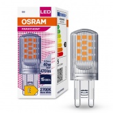 Лампа светодиодная Osram LEDPPIN 40 4,2W/827 G9 230V 470Lm d19x52mm теплый свет