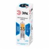 Лампа светодиодная капсула ЭРА LED JCD-3,5W-GL-840-G9 4000K 220V стекло холодный свет