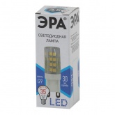 Лампа светодиодная капсула ЭРА LED JCD-3,5W-CER-840-G9 4000K 220V керамика холодный свет