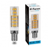 Лампа светодиодная Feron T16 LB-433 7W 6400K 230V E14 холодный свет d16x65mm