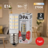 Лампа светодиодная ЭРА LED T25-5W-CORN-827-E14 теплый свет 732950