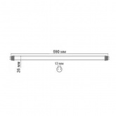 Светодиодная лампа Arlight ECOTUBE T8-600DR-10W-220V Warm White G13 3000K 830Lm Корпус Алюминий+PC