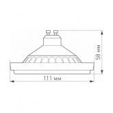 Лампа светодиодная Arlight AR111-UNIT-GU10-15W-DIM Day4000 4000K 220V 120° 1100Lm холодный свет