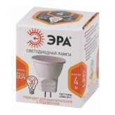 Лампа светодиодная LED MR11 4W 827 2700K 220V GU4 теплый белый свет (5056396234494) ЭРА