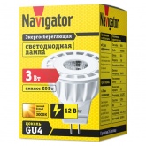 Лампа светодиодная Navigator 94 141 NLL-MR11-3-12-3K-GU4 3W 3000K 12V 200Lm