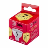 Лампа светодиодная ЭРА LED RED LINE MR16-7W-827-GU5.3 2700K 220V теплый свет