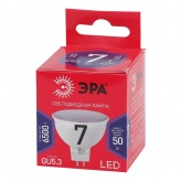 Лампа светодиодная ЭРА LED RED LINE MR16-7W-865-GU5.3 6500K 220V дневной свет