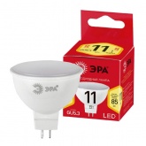 Лампа светодиодная ЭРА LED RED LINE ECO MR16-11W-827-GU5.3 2700K 220V теплый свет