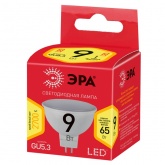 Лампа светодиодная ЭРА LED RED LINE ECO MR16 9W 827 2700K 220V GU5.3 теплый свет