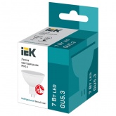 Лампа светодиодная ИЭК ECO MR16 7W 4000K 220V GU5.3 софит холодный свет (442656)