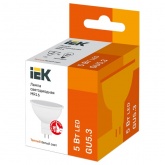 Лампа светодиодная ИЭК ECO MR16 5W 3000K 220V GU5.3 софит тепло-белый свет (442595)