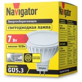 Лампа светодиодная Navigator 94 245 NLL-MR16-7-230-4K-GU5.3 7W 4000K 220V 560Lm холодный свет