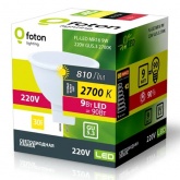 Лампа светодиодная Foton FL-LED MR16 9W 2700K 220V GU5.3 840Lm теплый свет
