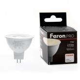 Лампа светодиодная Feron PRO LB-1607 MR16 7W 2700K 220V G5.3 с линзой 110°теплый свет