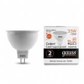Лампа светодиодная Gauss LED Elementary MR16 3.5W 3000K 220V GU5.3 290Lm тепло-белый свет