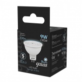 Лампа светодиодная Gauss LED MR16 9W 4100K 220V GU5.3 830Lm холодный свет
