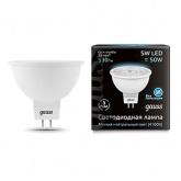 Лампа светодиодная Gauss LED Black MR16 5W 4100K 220V GU5.3 530Lm холодный свет