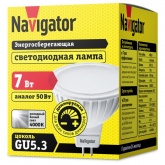 Лампа светодиодная Navigator 61 383 NLL-MR16-7-230-4K-GU5.3-DIMM 7W 4000K 230V 530Lm