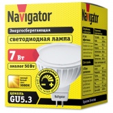 Лампа светодиодная Navigator 61 382 NLL-MR16-7-230-3K-GU5.3-DIMM 7W 3000K 230V 500Lm
