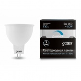 Лампа светодиодная Gauss LED MR16 GU5.3-dim 5W 4100K 230V 530Lm диммируемая